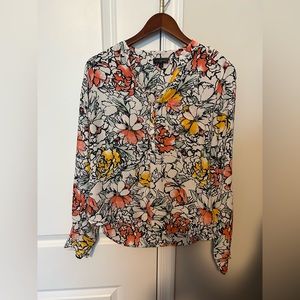 THE LIMITED multi-colored flowered blouse